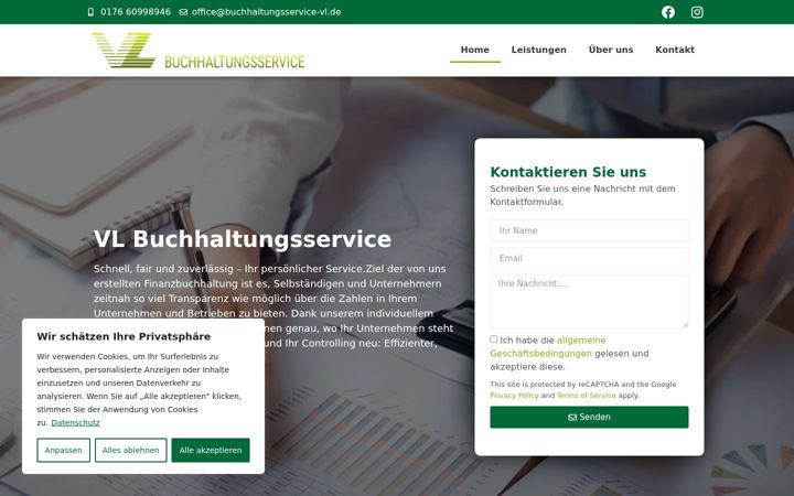 Screenshot di buchhaltungsservice-vl.de