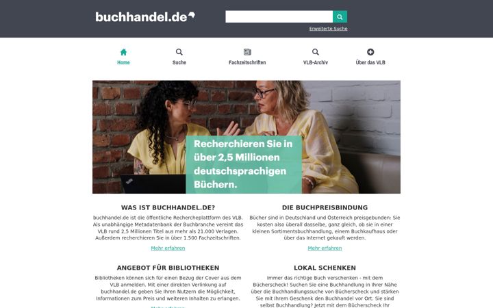 Screenshot of buchhandel.de