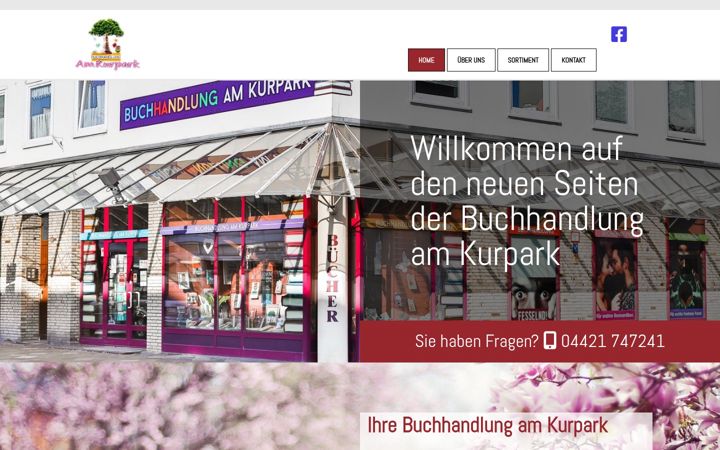 Ekraanipilt saidist buchhandlung-amkurpark-whv.de