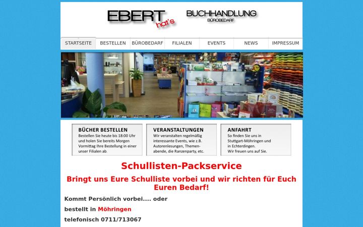 Ekraanipilt saidist buchhandlung-ebert.de