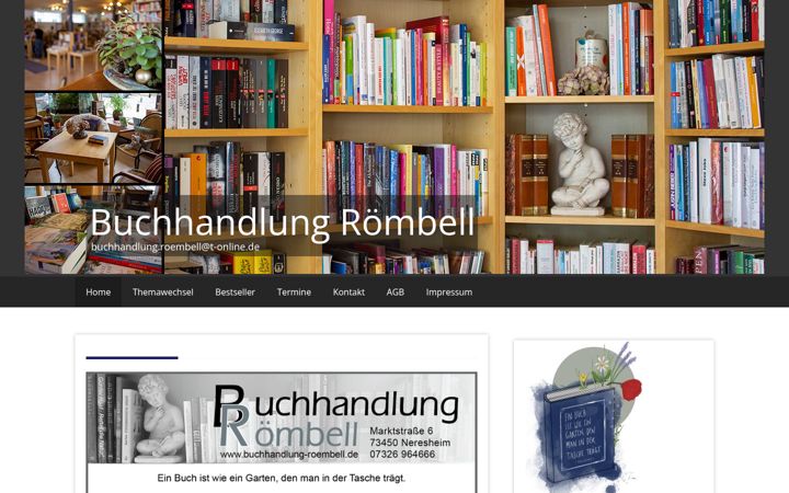 Ekraanipilt saidist buchhandlung-roembell.de