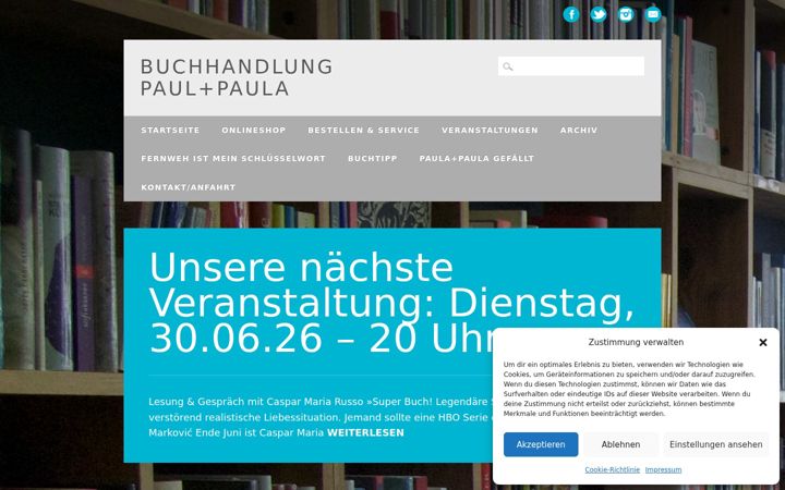 Screenshot of buchhandlungpaulundpaula.de