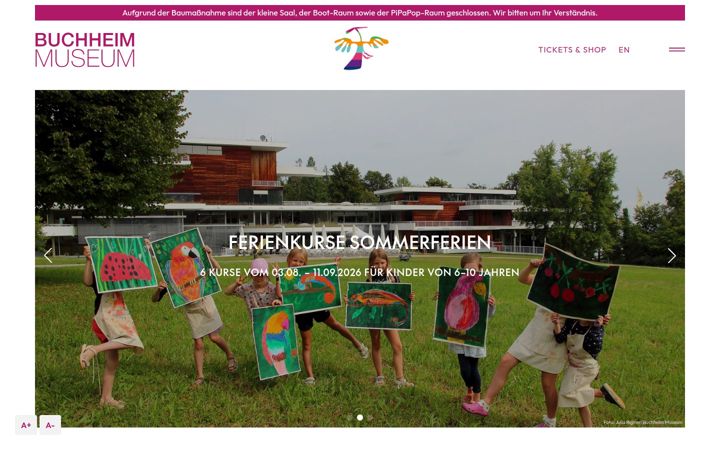 Ekraanipilt saidist buchheimmuseum.de