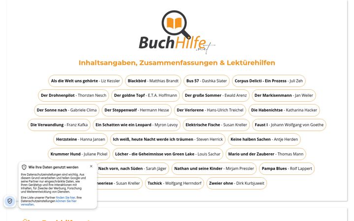 Екранна снимка на buchhilfe.net