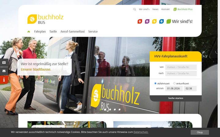 Екранна снимка на buchholz-bus.de