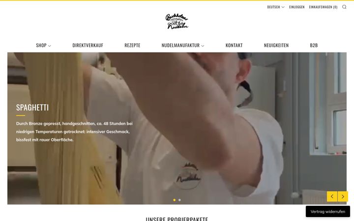Ekrano kopija buchholzernudeln.de