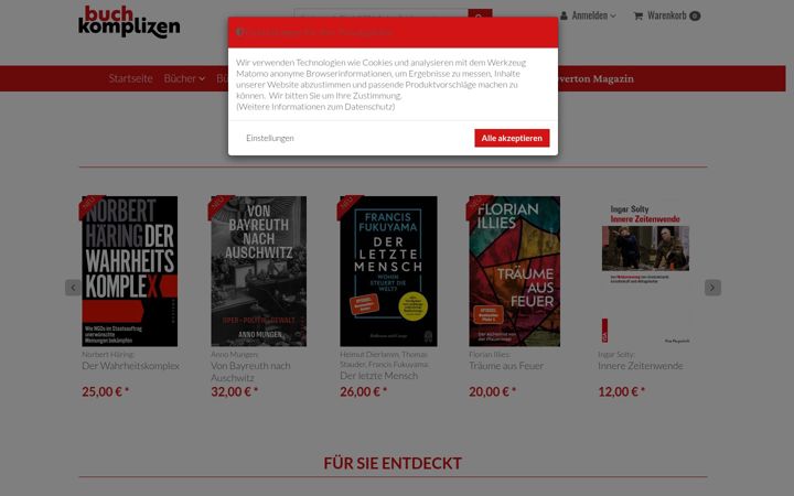 Screenshot of buchkomplizen.de