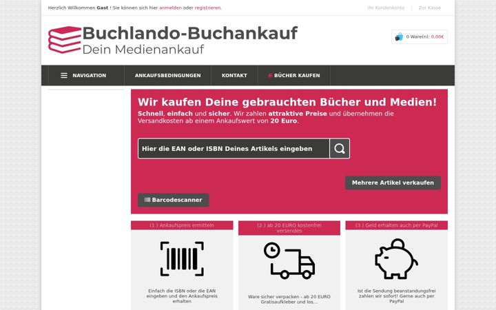 Screenshot of buchlando-buchankauf.de
