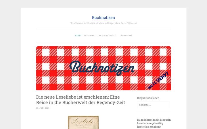 Screenshot of buchnotizen.de