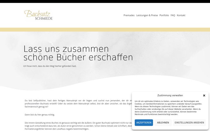 Screenshot of buchsatz-schmiede.de