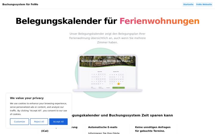 Screenshot of buchungsmaschine-ferienwohnung.de
