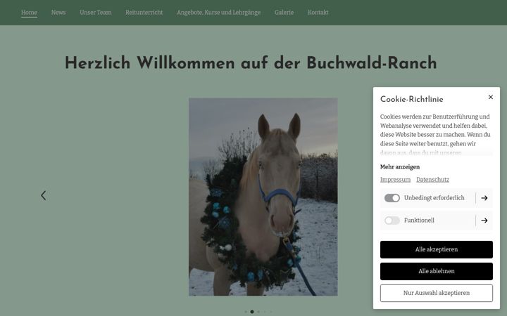 Captură de ecran a buchwald-ranch.de