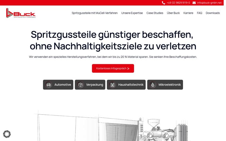 Екранна снимка на buck-gmbh.net