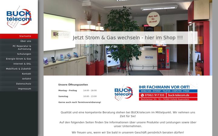 Screenshot of buck-telecom.de