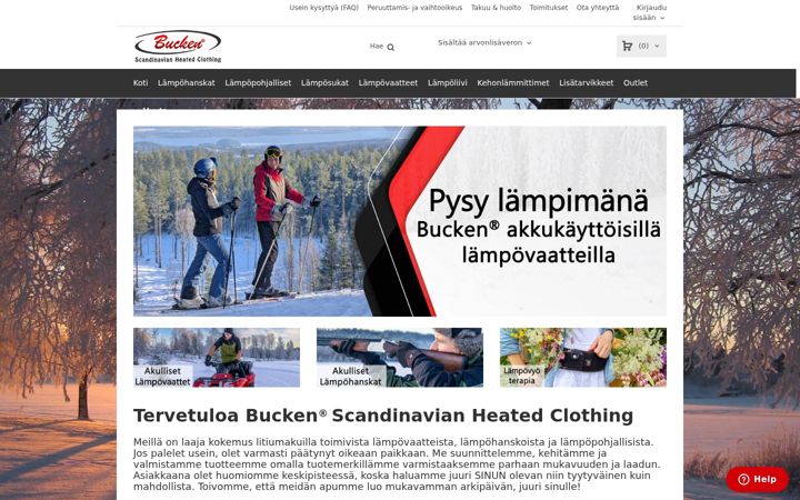 Screenshot von bucken.fi