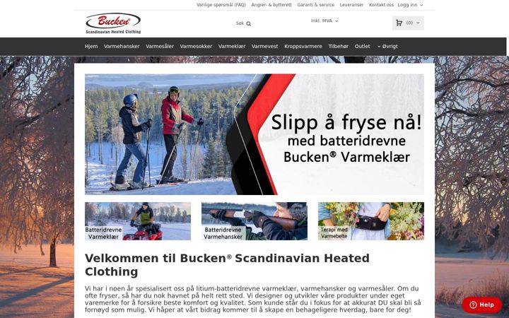 Screenshot of bucken.no