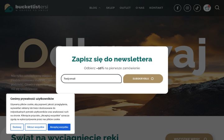 Screenshot van bucketlistersi.pl