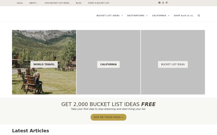 Screenshot of bucketlistjourney.net