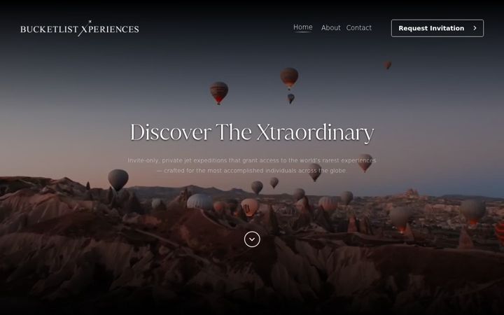 Screenshot of bucketlistxperiences.com
