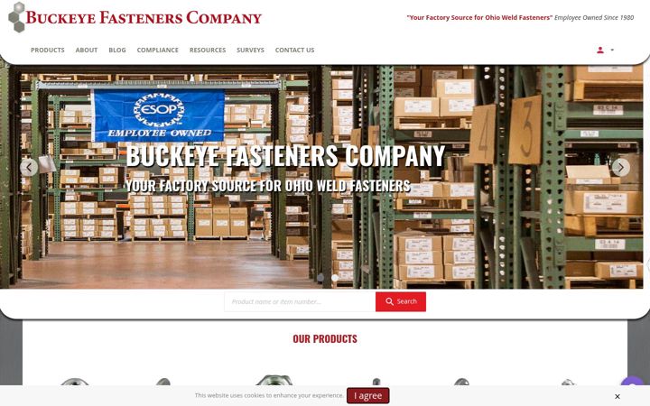 Zrzut ekranu buckeyefasteners.com