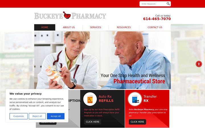 Screenshot of buckeyepharmacy.care