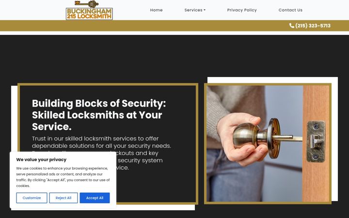 Screenshot of buckingham215locksmith.com