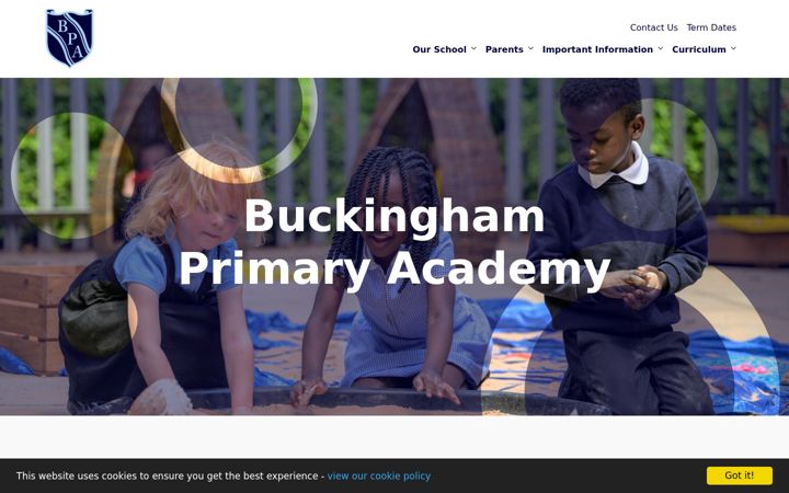 Screenshot of buckinghamprimaryacademy.net