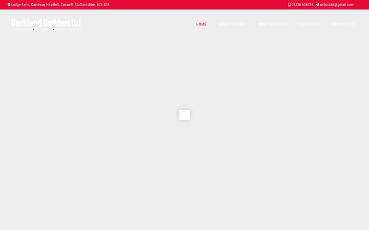 Screenshot of bucklandbuildersltd.co.uk