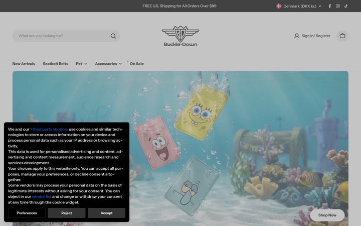 Screenshot of buckle-down.com