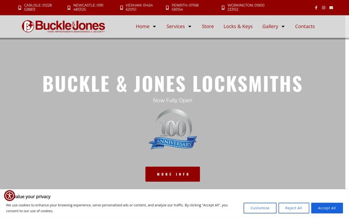 Screenshot of buckleandjones.co.uk