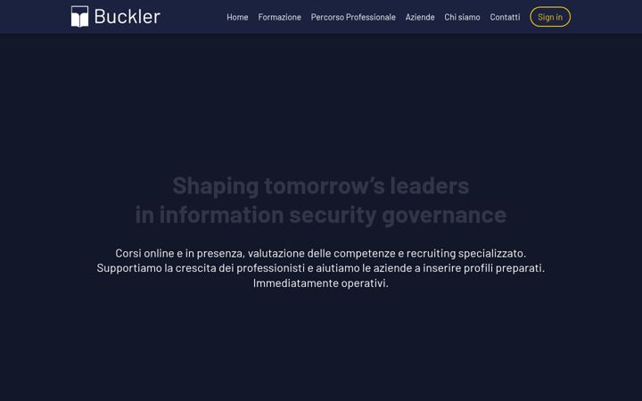 Screenshot του buckler.it