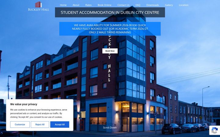 Screenshot of buckleyhall.ie