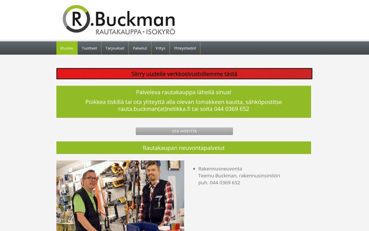 Screenshot of buckman.fi