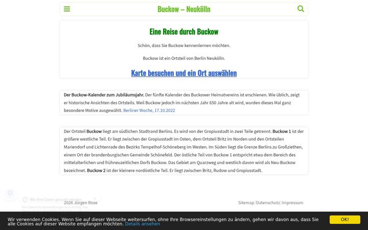 Screenshot of buckow.info