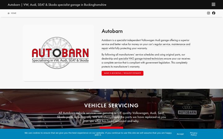 Captura de pantalla de bucksautobarn.co.uk