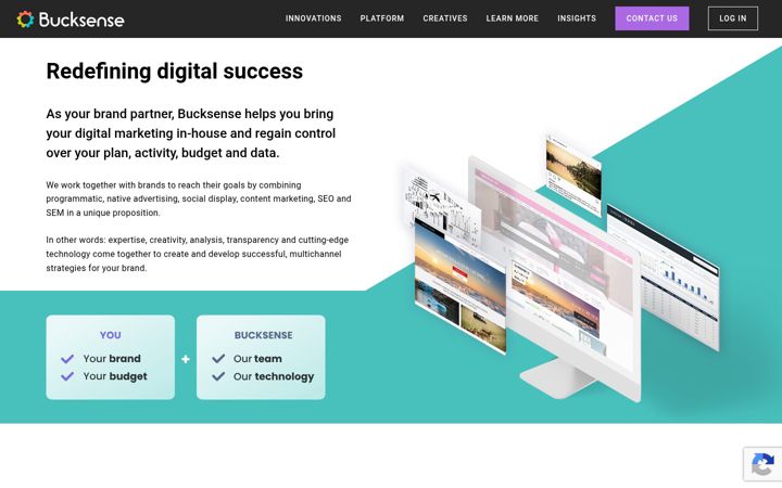 Screenshot of bucksense.com