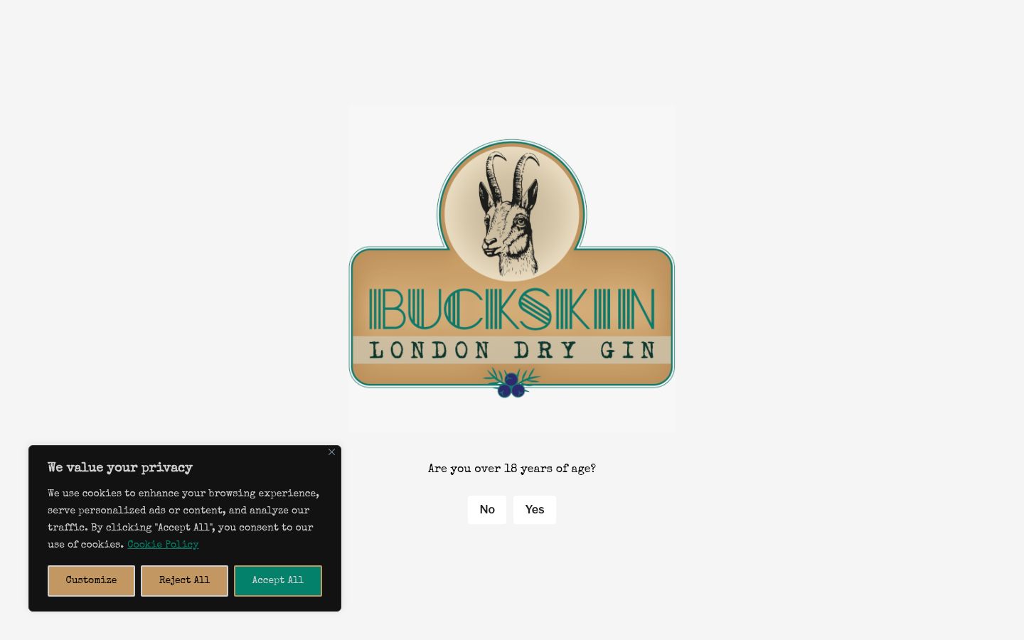 Screenshot of the consent banner shown before any interaction