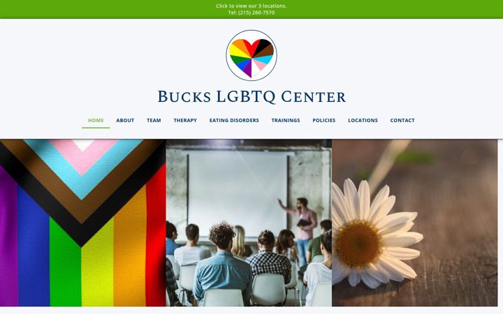 Screenshot of buckslgbtq.com