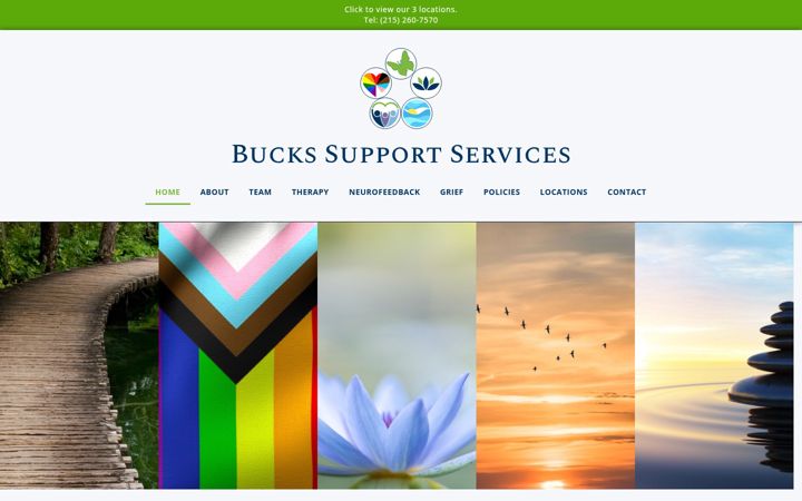 Screenshot of buckssupportservices.com