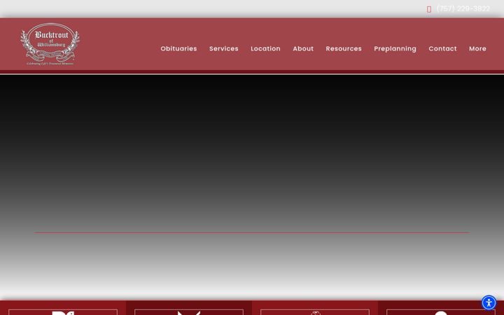 Screenshot of bucktroutfuneralhome.net