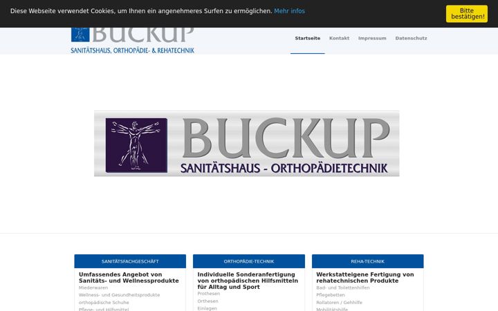 Screenshot of buckup-gmbh.de