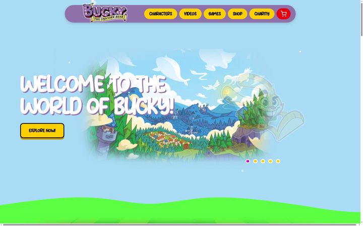 Screenshot of buckytheunicornbear.com
