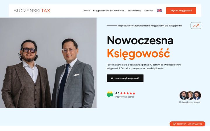 Ekraanipilt saidist buczynski-tax.pl