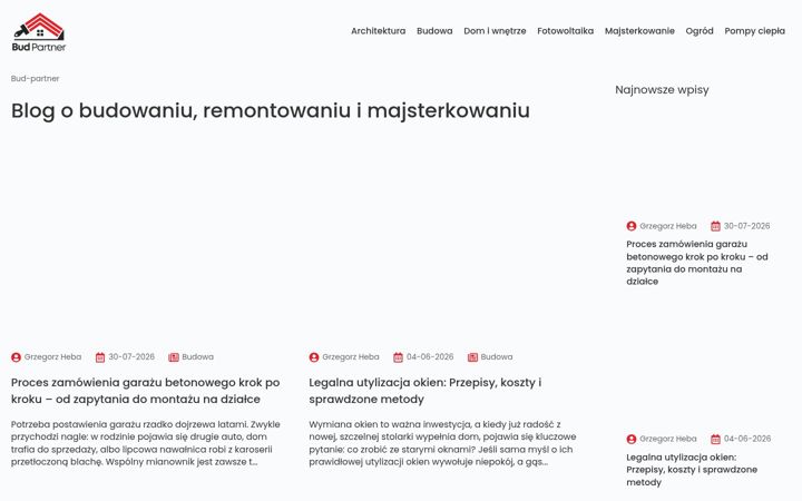 Ekraanipilt saidist bud-partner.pl