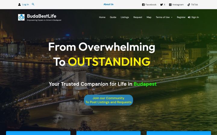 Screenshot of budabestlife.com