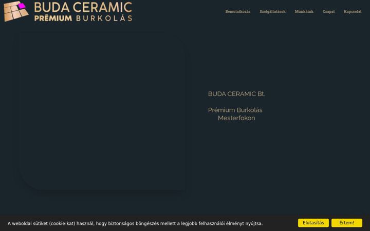 Screenshot stránky budaceramic.hu