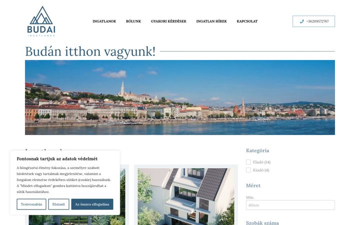 Ekrānuzņēmums no budaiingatlanok.hu