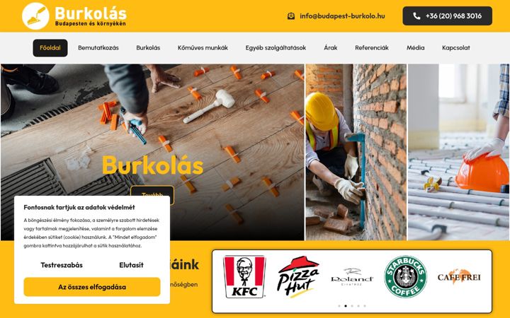 Ekrānuzņēmums no budapest-burkolo.hu