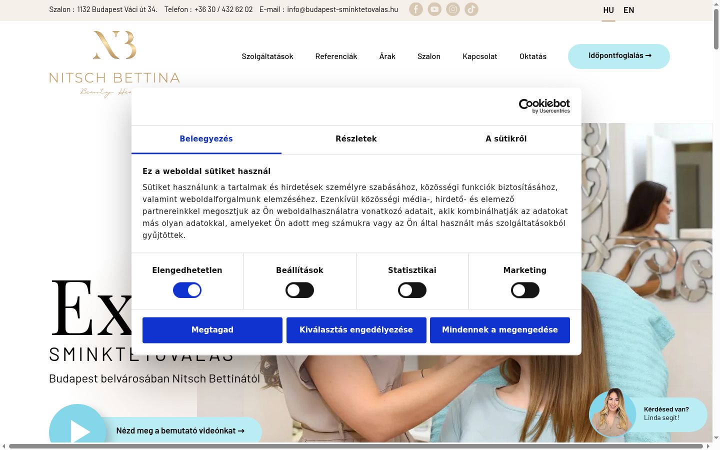 Ekrānuzņēmums ar piekrišanas baneri, kas tika rādīts pirms jebkādas mijiedarbības