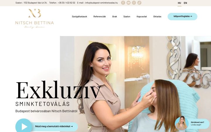 Ekrānuzņēmums no budapest-sminktetovalas.hu